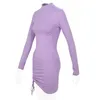 Hip Party Club Fall Spring Basic Long Sleeve O Neck Mini Bodycon Dress