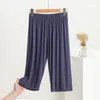 Leggings voor dames zomer modale dunne kalf lengte slanke veiligheid korte broek elastische legin plus size comfortabele woonkleding kleding