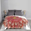 Одеяла красная мода мягкая теплый бросок одеяла цветочный ветвь лист акварель декоративный цветочный букет с графическим ретро -ретро -ретро