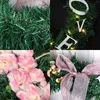 Decoratieve bloemen QWE123 Valentijnsdag Kunstmatige bloem Rose Bud Vine Cirkel met lichten Wedding Decoratie Garland San V