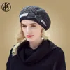 FS Frent Beret Hat for Women Warm Hats Winter Beanie Cap