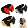 Dog Apparel Adjustable Pets Cat Bow Tie Pet Cotton Costume Necktie Collar For Big Dogs Puppy Grooming Accessories Black White Yellow S/L