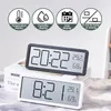 Wall Clocks LCD Screen Digital Alarm Clock Multifunctional Time Date Temperature Humidity Display Wall-mounted Electronic