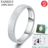 With Side Stones Sent Silver Certificate! Unique Scrub Rings Solid 925 Gift Jewelry For Lover Engagement Wedding Women Men CR07