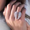 Angel Wings Ring 925 Sterling Silver Marquise Cut 5A CZ Stone Statement Engagement Band de mariage Rings For Women Party Jewelry7688216