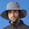 Beretti impermeabile ampio cappello a secchio a tenace a tela da sole Sun Shade Jungle Sun per campeggio esterno per esterni unisex pescatore H7EF