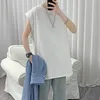 Mens Cotton Tank Top Casual Wear Summer Mens Sleeveless T shirt Oversized White Man Clothing 5XL Big Size Sports Vest 240409