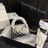 Heiße Luxus -Designer -Taschen Neue CC 23K -Tasche Diamond Check Kette Ein einzelner Schulter -Cross -Body -Taschenspiegel bemalt Leder Diamant Scheck geschwemmtes Kalbsleder