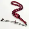 Albashan 10x1m Red Resin Tasbih Misbaha Praços de oração Acessórios muçulmanos Jóias de rosário árabe Eid Presente Islâmico Bracelets 240408
