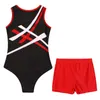 Stage Wear Kids Boys Ballet Dance Sets Gymnastics Leotard With Shorts Bodysuit Tank Unitard Training Activewear Gym Yoga Workout Costume