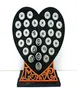 Helt ny 18mm Snap -knapp Display står Fashion Black Acrylic Heart with Letter utbytbara smycken Display Board8756265