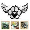 Figurine decorative Figurine appeso Suncatcher Pet Memorial Decor Dog Remombrance Memory Acrilic