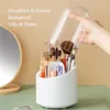 Kök lagring roterande kosmetisk låda stor kapacitet dammtät läppstift makeup borste hink multifunktion penna