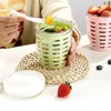 Lagerflaschen Doppelschicht Obst Salat Cup Joghurt-Lecksof mit Gabel Abfluss Frischkasten tragbares frischem Keeping-Picknick