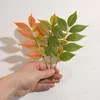 Dekorativa blommor 30 st/22 cm Silk Leaf Green Leaves Artificial Plants for Wedding Decoration Diy Wreath Gift Scrapbooking Craft