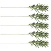 Dekorative Blumen 5 PCs Riegel Tisch Desktop Künstliche kleine falsche Pflanzen Olivenzäste Stiele für Vasen Plastikgrüne