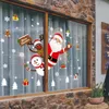 Christmas Window Stickers Merry Christmas Decorations for Home 2023 Christmas Wall Sticker Kids Room Year Decoration 2024 240408