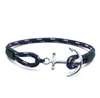 Tom Hope Bracelet 4 Tamanho Handmade Southern Green Thread Cadeiras de corda aço inoxidável Anchor Charms com caixa e TH119489769