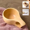 Tasses Saucers Style de style japonais tasse de café en caoutchouc portable en caoutchouc de thé en bois avec une corde suspendue tasses à boire