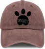 Ball Caps Rescue Print Baseball Chapeau Vintage Washed Dog Mom Mom Mom de coton ajusté pour femmes Chapeaux d'escalade