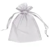 100 stcs 5x7inch Silver Organza Bags Geschenkwikkeling Pouch Wedding Gefoort Kerstfeestjes 13 x 18 cm Multi Colors Red Pink Ivory 1422565