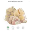 Storage Bags Mesh Cotton Filter Drawstring Sound Control Bulbs Reusable Underwear Bra Laundry Bag Vegetable Strainers