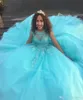 2019 Vestido de baile de 2019 na África Quinceanera Princesa Pushy Sheer Ball