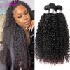 Tissage Brazilian Raw Kinky Curly 3 4Bundle Deals Virgin Hair Natural Black826inch100％Cheveuxリアルヘアウェーブ240408