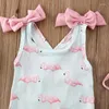 Kläder sätter 2st Baby Kids Girl Summer Beach badkläder baddräkt Simning Flamingo kostymhatt