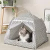 Huisdier tent bed voor kattenhuis gezellige producten accessoires nest comfortabele kalmerende bedden kleine honden chihuahua 240410