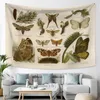 Tapestries vlinder tapijtwand hangende botanische bloemblad hippie kleurrijke woonkamer deken huisdecor achtergrond