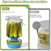 Storage Bottles Pickle Separator 1300ml Airtight Kimchi With Strainer Food Container Lid For Juice From Wet