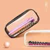 Transparent PVC Pencil Bag Stationery Storage Case Waterproof Pouch School Student Supplies Kawaii