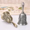 Fourniture de fête 2pcs Retro Metal Tone Hand Bell Craft Decoratie Alarm Handicraft Vent de Noël