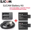 Caméras Original SJCAM SJ4000 Battery 900mAh et double chargeur compatible pour SJCAM SJ4000 SJ5000 M10 Série Caméras d'action