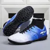 High Top TF Football Boots Men's Anti Slip Soccer Cleats Youth Professional AG Training Shoes for Children