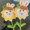 Fleurs décoratives 2 pcs Bouquet à tricoter à la main DIY SURNELLOW LOOD MAINEMENT CADE CADEAU CROCHET POUR LES ENFANTS