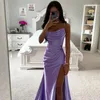 Casual Dresses 2024 Strapless Pleated And Split Satin Formal Dress European American Sexy Slim Fit Buttocks Wrapped