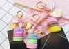 New Macaron Cake Chain Chain Fashion Fashion Keychain Bag charme carm de joias de festas de casamento para homens para homens gc12889998428