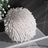 Handdoek 1 stks schattige chenille hand handdoeken keuken badkamerbal met hangende lussen snel droge zachte absorberende microfiber