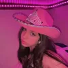 Berets Delicate Pink Cowboy Hat Nightclubs And Parties Po Studio Props Stage Performances Multipurpose Decoration