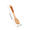 Spoons Wood Spoon Long Handle Ramen Drinking Porridge Household Tableware Round Japanese Style Kitchen Supplies