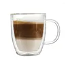 Mugs 16 Ounce Double Wall Heat Resistant Borosilicate Coffee Mug For Latte Mixed Drinks Or Other Juice Daily Use 475ml