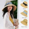 Женщины Berets Женщины Большой края ковша шляпа Япония соломенная квартира купола солнце