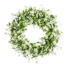 Decorative Flowers Gypsophila Wreath Simple Elegant Fashion Summer Front Door Spring Flower For Party Porch Window Festival Wedding