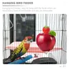 Outros pássaros suprimentos de 2 PCs alimentador de gaiola jardim de jardim de frutas de frutas com alimentos de bastão de bastão de bengala de aço inoxidável de aço inoxidável