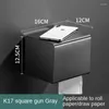 Storage Boxes Stainless Steel Tissue Box Toilet Dual Purpose Waterproof Carton Thickened Square Roll Paper Outlet Holder