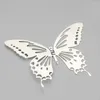 Estatuetas decorativas 2pc a laser aberto 3D Butterfly Aço inoxidável Pingente Scrapbook Craft Fairy Wedding Party Wall Bust
