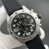 48mm endurance Pro Limited Black Dial Watch Quartz Chronsographバッテリーパワーデートメンズウォッチステンレススチールストラップメンズリストウォッチ