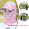 Bérets Protection du cou pour les hommes écharpe en soie UV Masque en plein air Veil Suncreen Veil Anti-UV Cover Ma V7R4